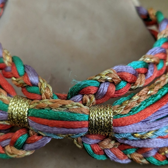 Cole Haan Espadrille Wedge Sandals Gold Shoes - Picture 5 of 8